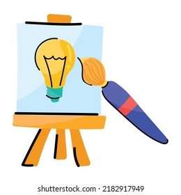 Icon of creative painting flat design 