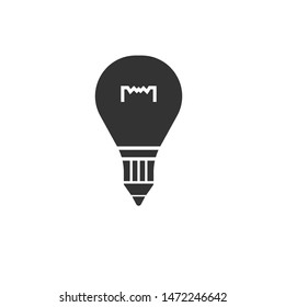 Icon Creativity Black. Vector. Illustration on white background. Symbol. Web
