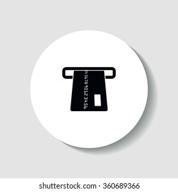 Icon credit card at an ATM.