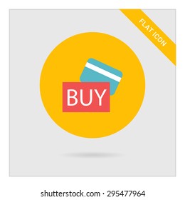 Icon of credit card and BUY sign