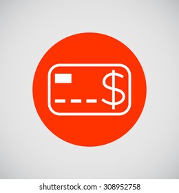 Icon of credit card with dollar sign