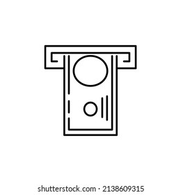Icon Credit Card Payment With Style Outline. Finance money and atm line 