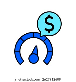 Icon a credit score, isolated against a clean background.
