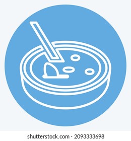 Icon Crema Catalana - Blue Eyes Style - Simple illustration,Editable stroke,Design template vector, Good for prints, posters, advertisements, announcements, info graphics, etc.