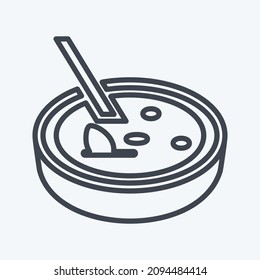 Icon Crema Catalana - Line Style - Simple illustration,Editable stroke,Design template vector, Good for prints, posters, advertisements, announcements, info graphics, etc.