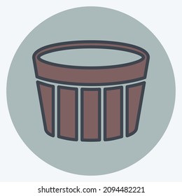 Icon Creme Brulee - Flat Style - Simple illustration,Editable stroke,Design template vector, Good for prints, posters, advertisements, announcements, info graphics, etc.