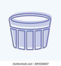 Icon Creme Brulee - Two Tone Style - Simple illustration,Editable stroke,Design template vector, Good for prints, posters, advertisements, announcements, info graphics, etc.