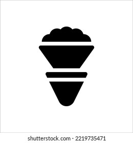 Icon Crepe Glyph, Flat Icon Logo Illustration Vector Isolated. Suitable for Web Design, Logo, App. 
