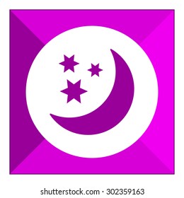 Icon of crescent moon and stars