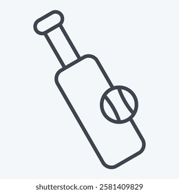 Icon Cricket. related to Hobbies symbol. line style. design editable