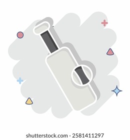 Icon Cricket. related to Hobbies symbol. comic style. design editable