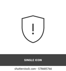 icon critical shield single icon graphic design