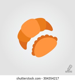Icon of croissant and bun