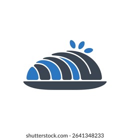 Icon of a croissant with a butter topping