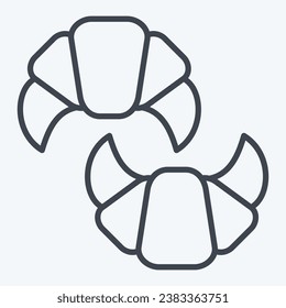 Icon Croissant. related to France symbol. line style. simple design editable. simple illustration