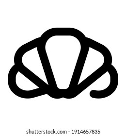 icon croissant using line style