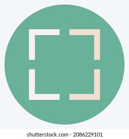 Icon Crop Free - Flat Style - Simple illustration,Editable stroke,Design template vector, Good for prints, posters, advertisements, announcements, info graphics, etc.