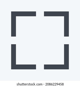 Icon Crop Free - Glyph Style - Simple illustration,Editable stroke,Design template vector, Good for prints, posters, advertisements, announcements, info graphics, etc.