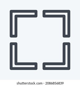 Icon Crop Free - Line Style - Simple illustration,Editable stroke,Design template vector, Good for prints, posters, advertisements, announcements, info graphics, etc.