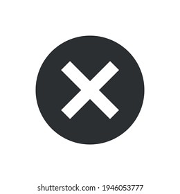 icon of a cross in a circle. flat illustration
