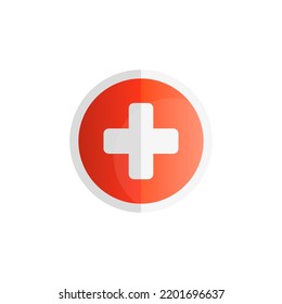 icon of the cross, concept of medicine, vector illustration