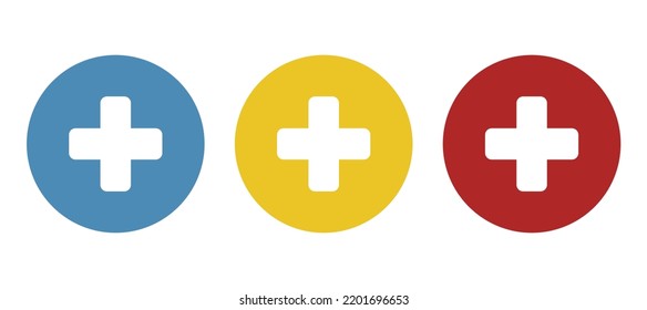 icon of the cross, concept of medicine, vector illustration