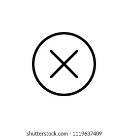 The icon of cross, delete. Simple outline icon illustration, vector of cross, delete for a website or mobile application