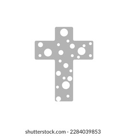 icon of the cross, Easter on a white background, vector illustration