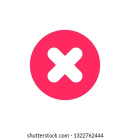 Icon of cross sign as error or cancel symbol. Flat style. Pixel perfect