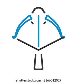 Icon Of Crossbow. Editable Bold Outline With Color Fill Design. Vector Illustration.