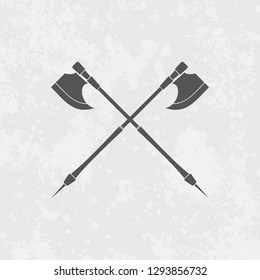Icon of crossed axes vector illustration