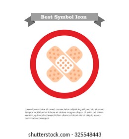 Icon of crossed pieces of adhesive plaster