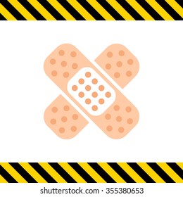 Icon of crossed pieces of adhesive plaster