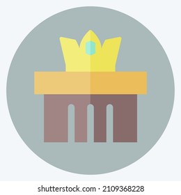 Icon Crown Exhibit - Flater Stil- Einfache Illustration, gut für Prints, Bekanntmachungen, etc.