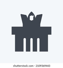 Icon Crown Exhibit - Glyph Style- Simple illustration, Good for Prints , Announcements, Etc