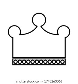
CORONA DE ICONO DE ESTILO PLANO.