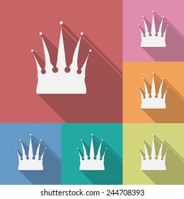 Icon of Crown. Flat style