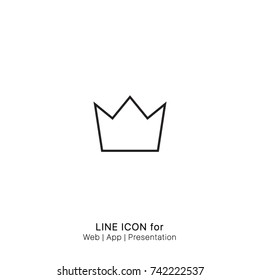 Icon crown graphic design single icon vector