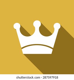 Icon Crown  with a long shadow