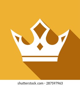 Icon Crown  with a long shadow