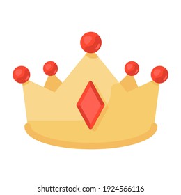 
Symbol der Krone im modernen Flachstil 