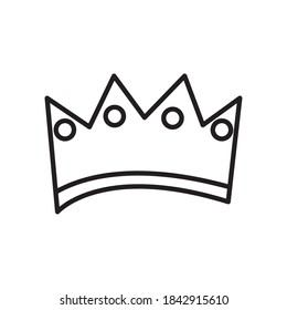 icono de corona sobre fondo blanco, estilo de línea, ilustración vectorial