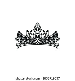 The icon of the crown. Simple vector illustration on a white background.