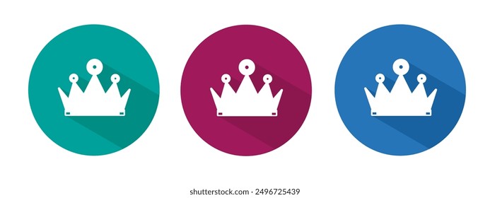 Icono para la Ilustración vectorial de la corona en plano.
