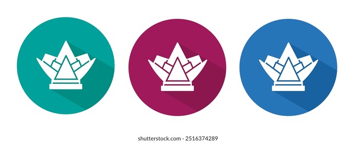 Icono para la Ilustración vectorial de la corona en plano.