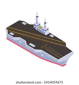 Icon of a cruiser in modern isometric design 