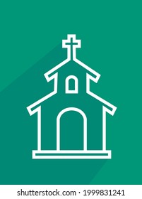 icon  crurch and mosque in the illustration vector