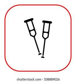 Icon of crutches
