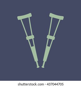 Icon of Crutches . Eps-10.