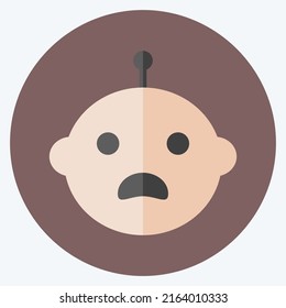Icon Crying Baby. suitable for Baby symbol. flat style. simple design editable. design template vector. simple symbol illustration